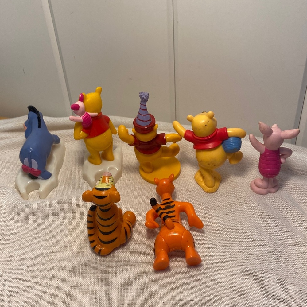 90s Winnie the Pooh and Friends 7 Figurine LOT vintage Disney Happy Meal toys - Picture 7 of 16